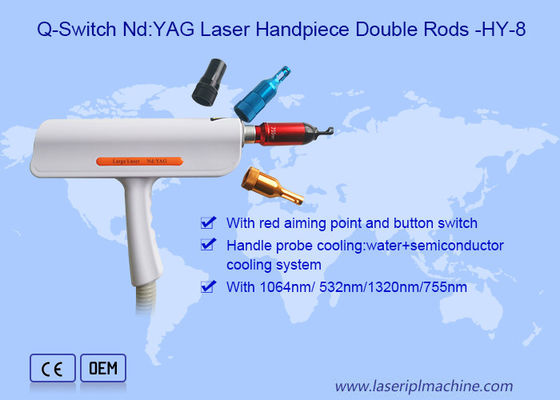 Giá tốt. Double Rods Xóa hình xăm Loại bỏ tàn nhang Q Switch Nd Yag Laser Handle trực tuyến